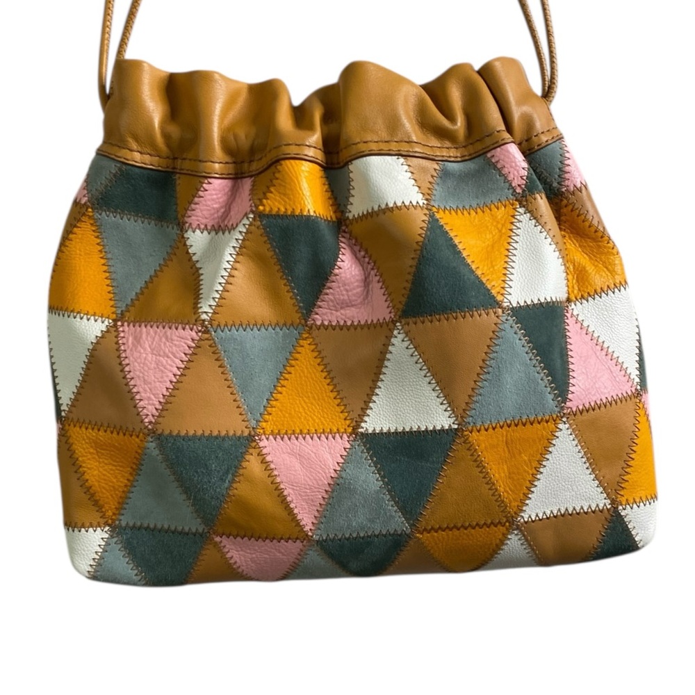 Fossil Tan and Pink Geometric Shoulder Bags - Picture 2 of 11